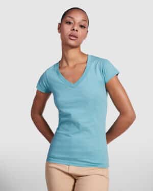 Camiseta personalizada cuello pico mujer VICTORIA Roly